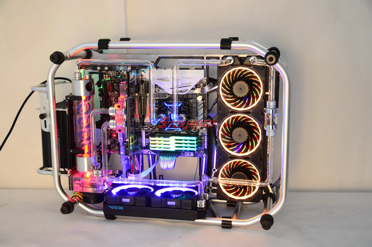 钢管机箱8700kgtx30803090h1z1跳伞电脑游戏水冷主机diy兼容机