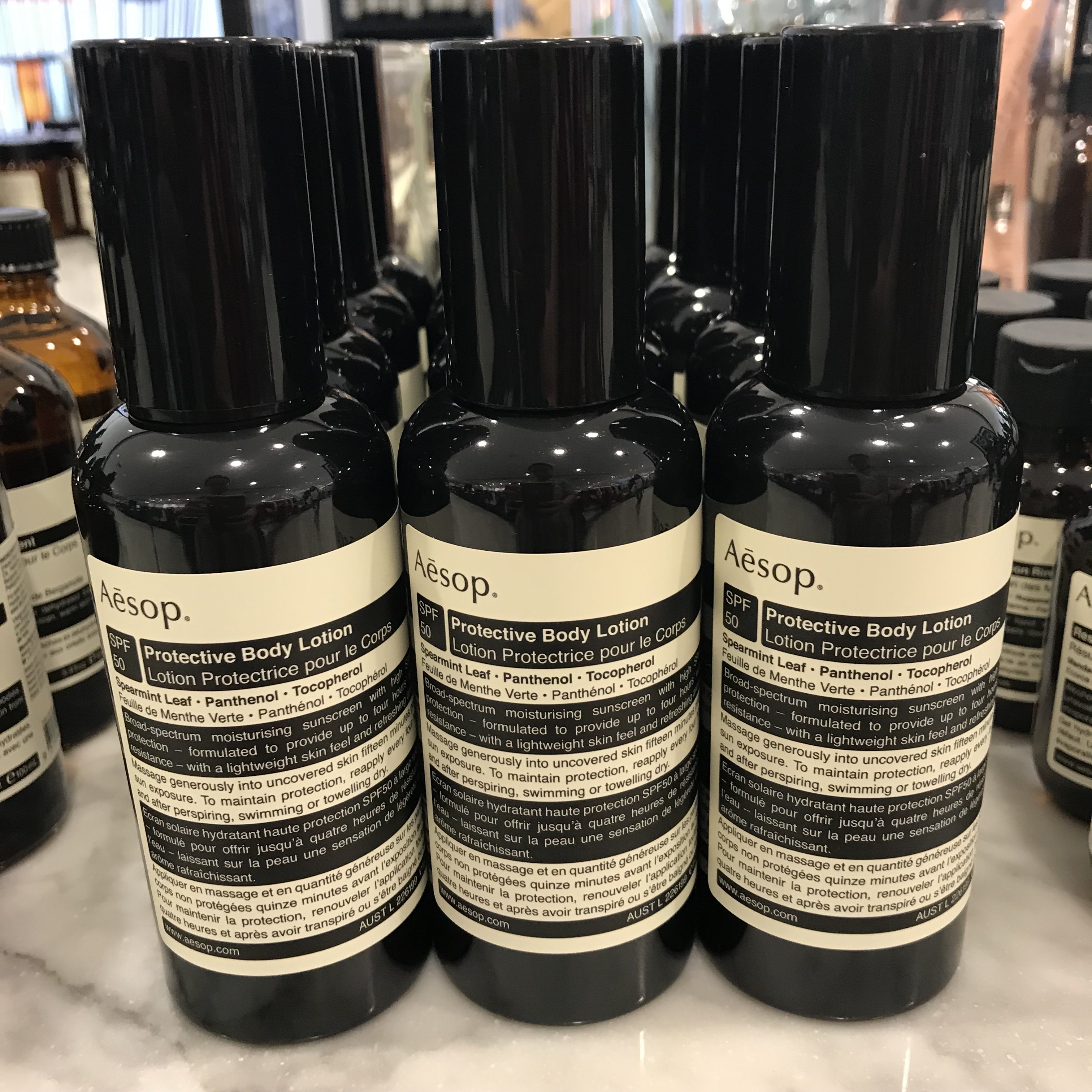 澳洲直邮aesop伊索身体防晒乳液spf50150ml轻盈防晒霜