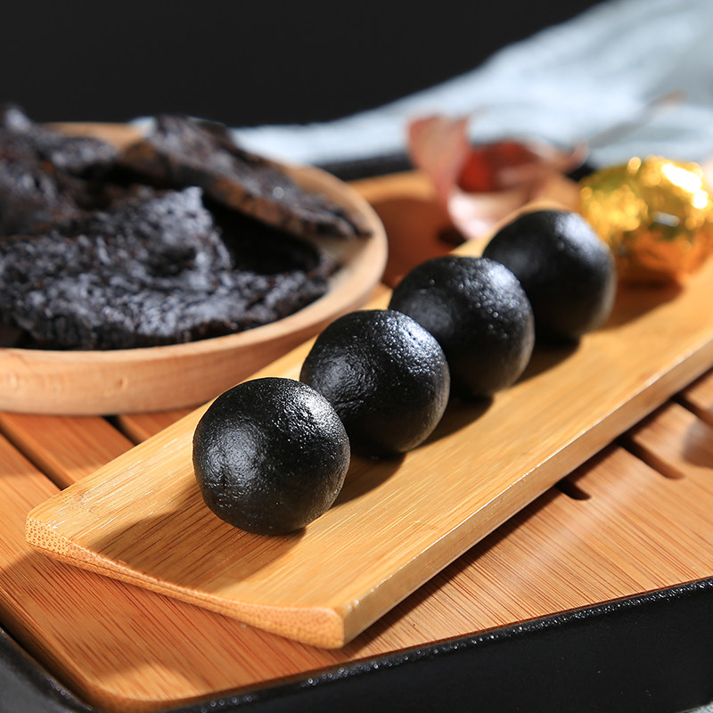 芝麻九蒸晒黑黄精枸杞辟谷三蜜丸纯手工养生丸