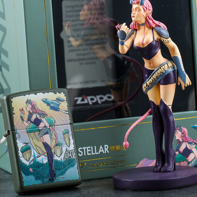 芝宝打火机zippo正版风中女郎星球战姬限量zppo正品zippo