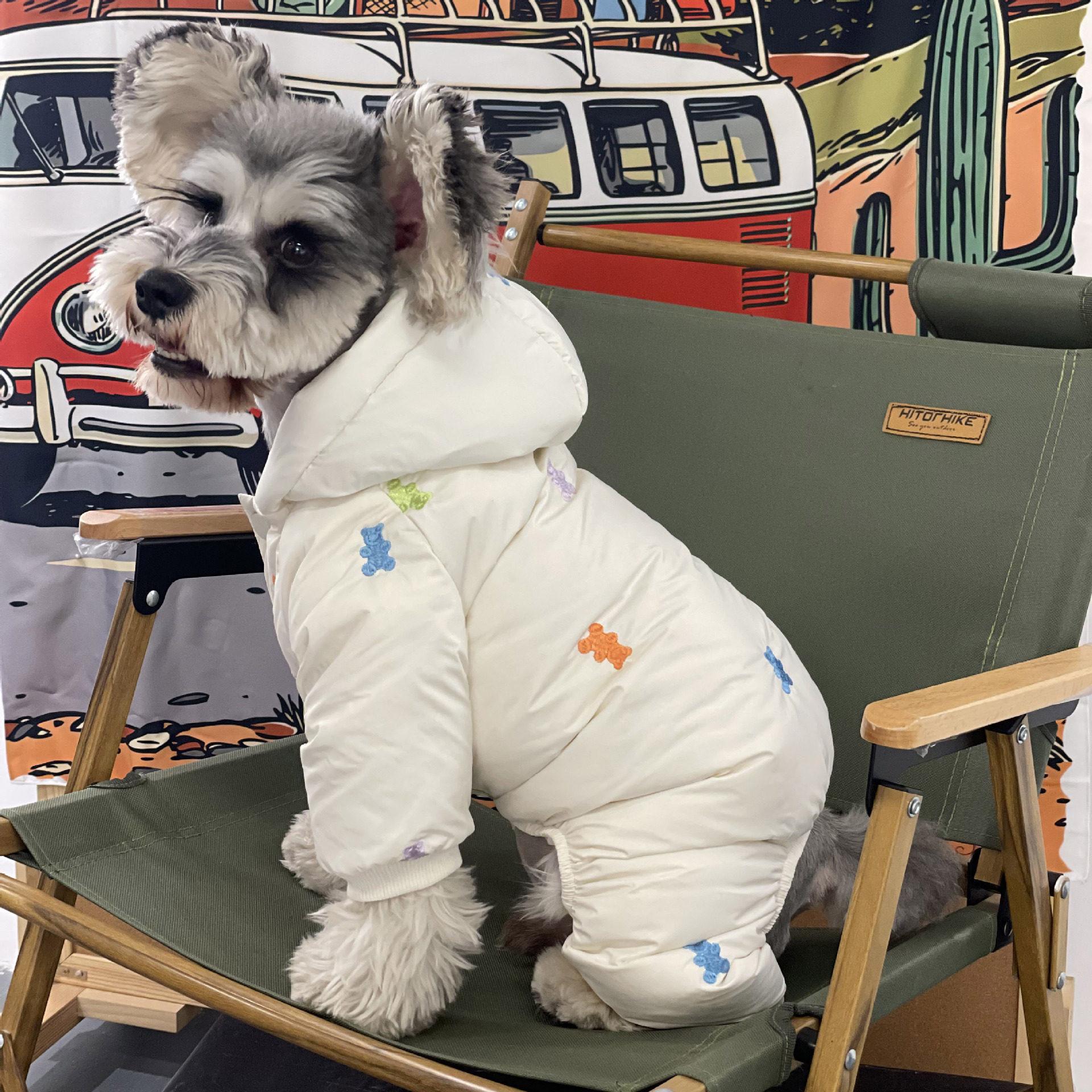 狗狗衣服2022新款四脚羽绒服加厚保暖棉服泰迪狗宠物服装