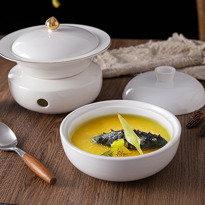 酒店位菜盅汤参盅碗蜡烛加热炖盅商用保温温汤炖锅