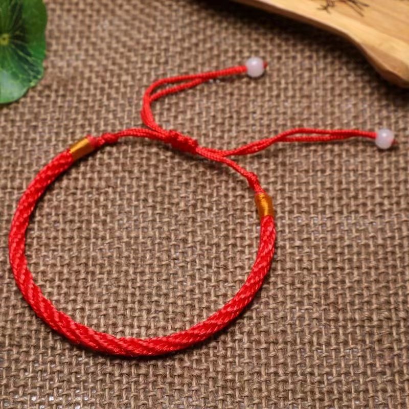 手链红绳高考幸运跑马线手6股编缠头粗线转运绳