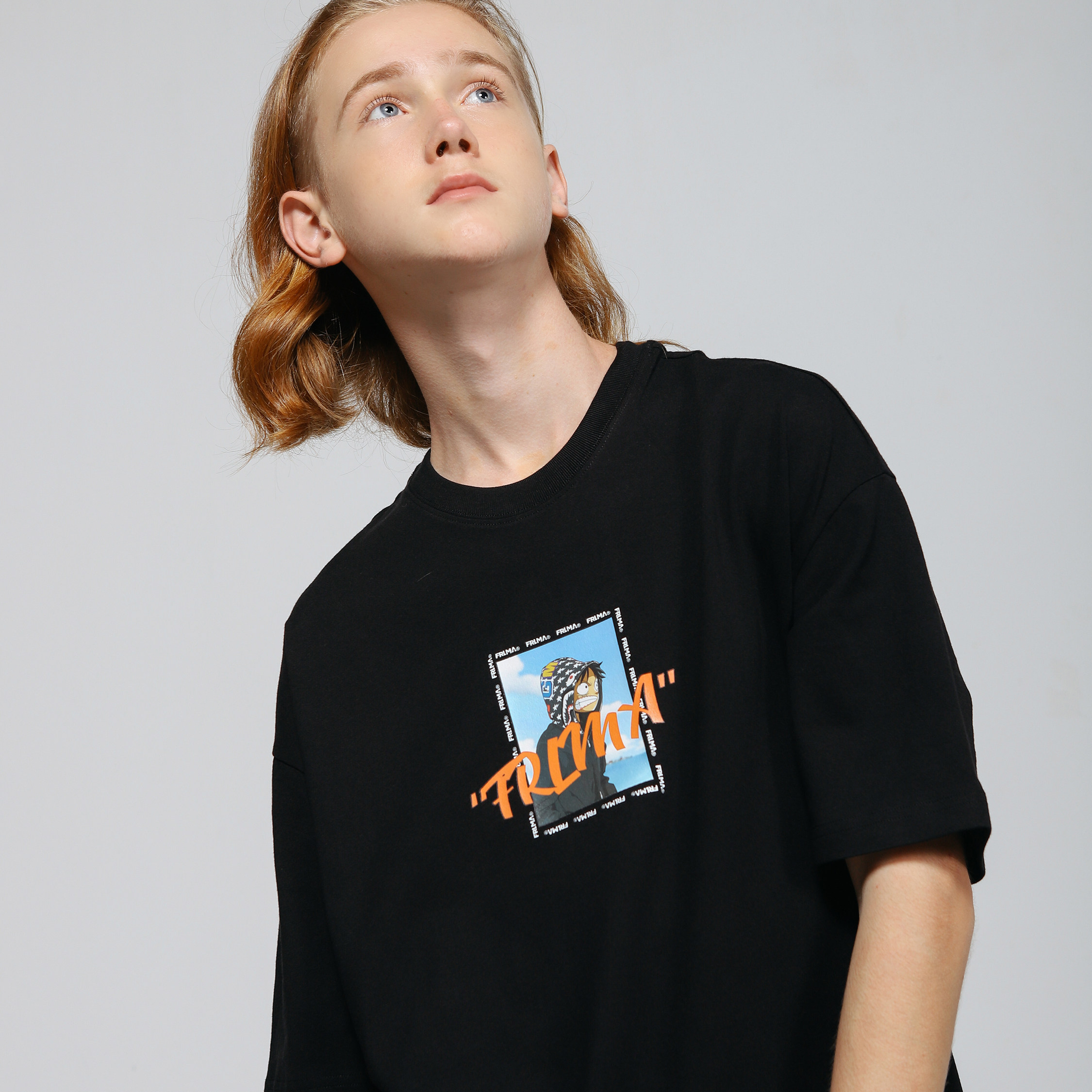 frlma海贼王联名衣服路潮流国潮oversize短袖t恤