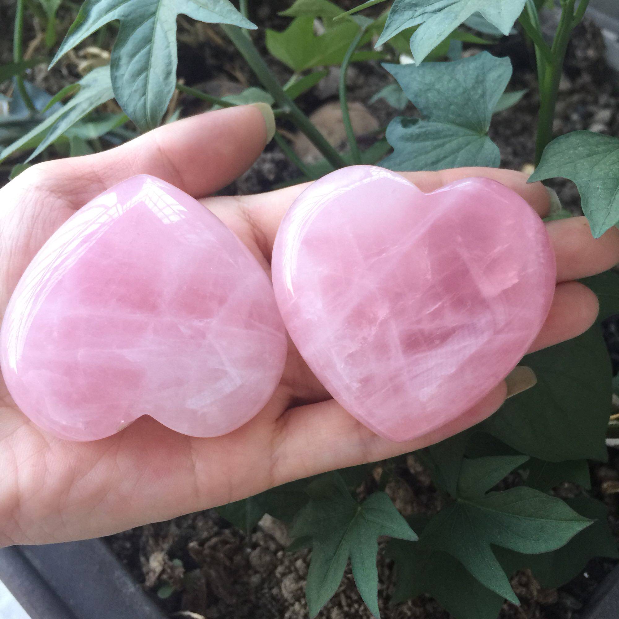 天然粉晶芙蓉石爱心爱心摆件玫瑰石增人人缘桃花奇石