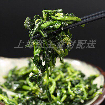 日韩式调味小菜心蒜香即食菜苔凉菜速冻青菜芯万年青嫩青菜心400g