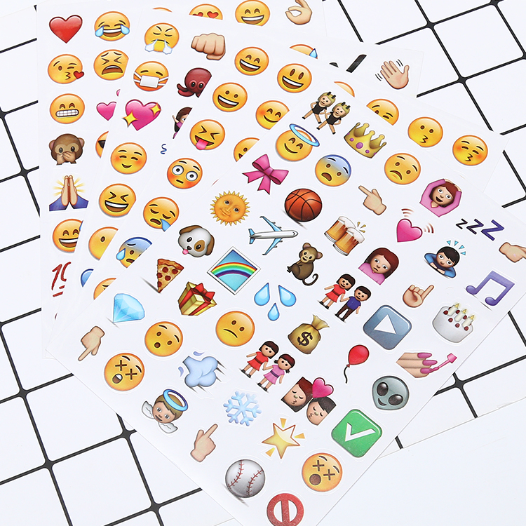 emoji可爱创意卡通手账粘贴纸小清新表情diy相册装饰工具手帐贴纸