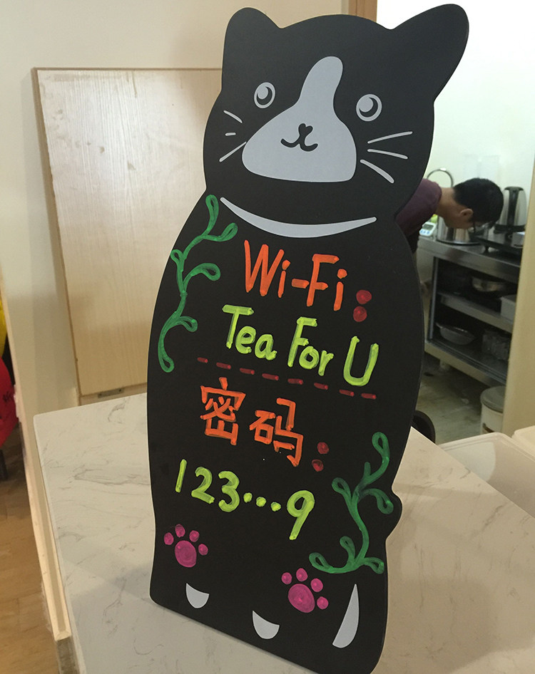创意支架架式桌面店铺小黑板商用广告牌小猫记事黑板