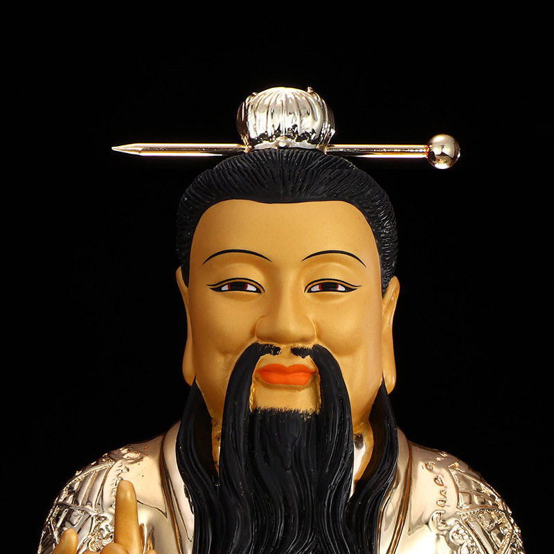 太乙真人台湾鎏金纯铜神像救苦天尊太一东极摆件