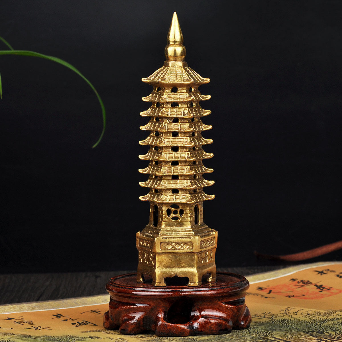 摆件送福阁13层文昌塔9层十三三层学业办公室家居摆件