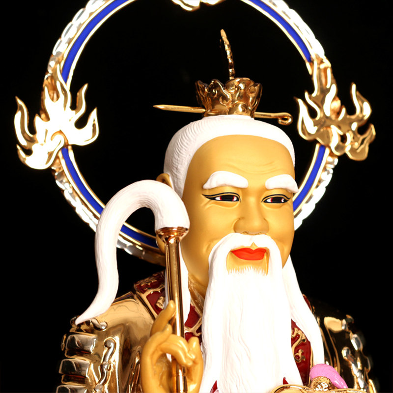 道教祖师三清清道祖元天尊太上老君台湾纯铜摆件