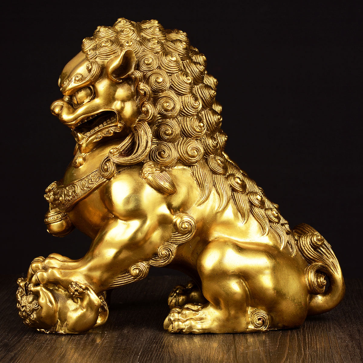 摆件狮子送福阁雄狮威武家居客厅店铺装饰装饰工艺摆件