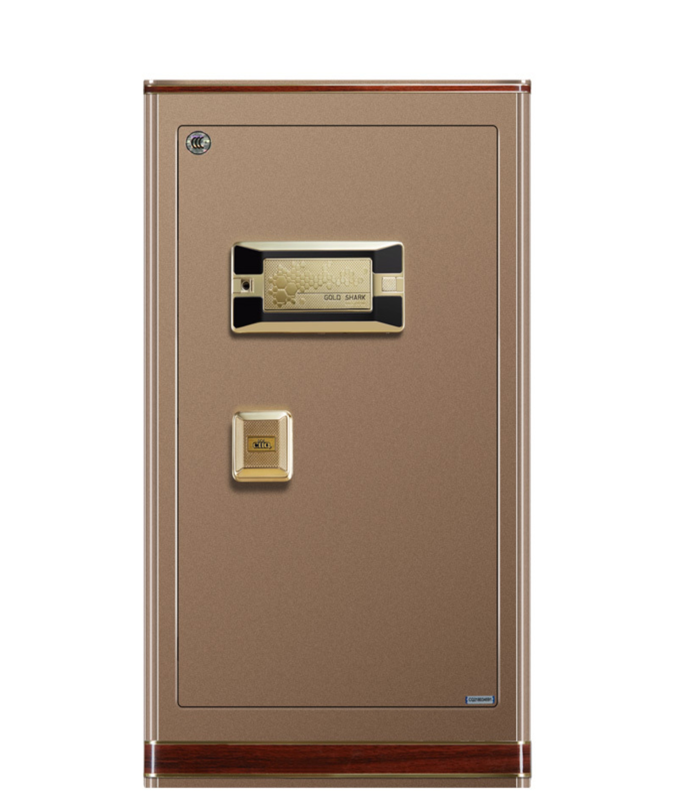 金鲨驰球3代全钢指纹保险柜办公入墙88cm暗金保险箱