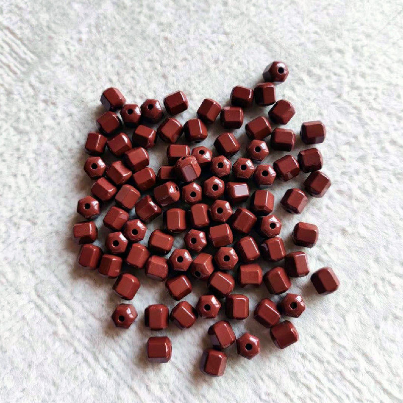 珠子赭石青岛正品六角颗粒多色托玛琳手链项链保健项圈