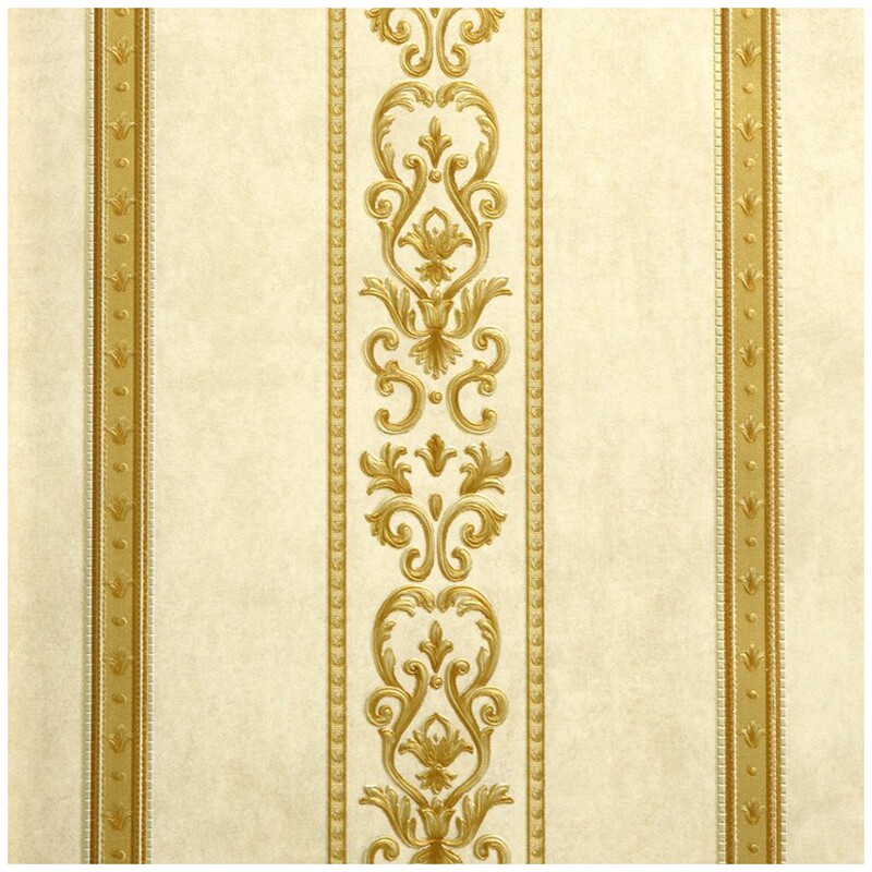 条纹无纺布3d立体浮雕欧式竖条墙纸淡蓝蓝色无纺布墙纸