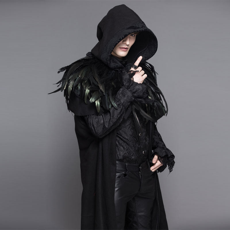 devilfashion恶魔时尚男女女同视觉华丽暗黑披风可拆风衣