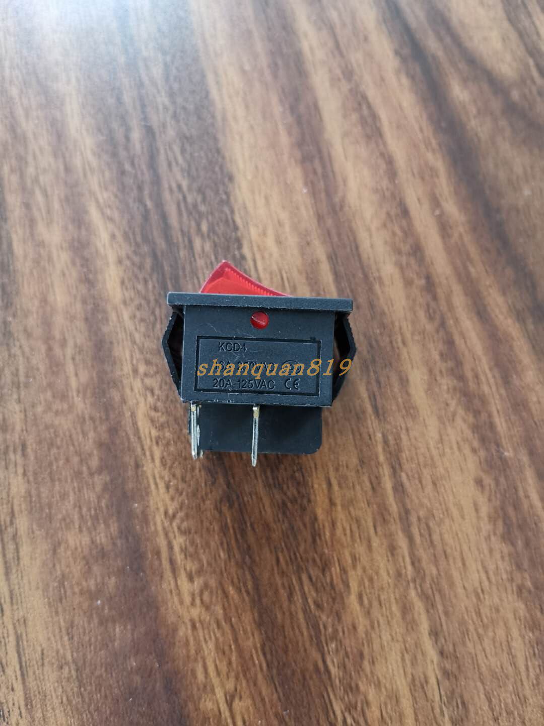 汇祥舒华万年青佑美跑步机通用红色电源开关船型开关4脚电源开关