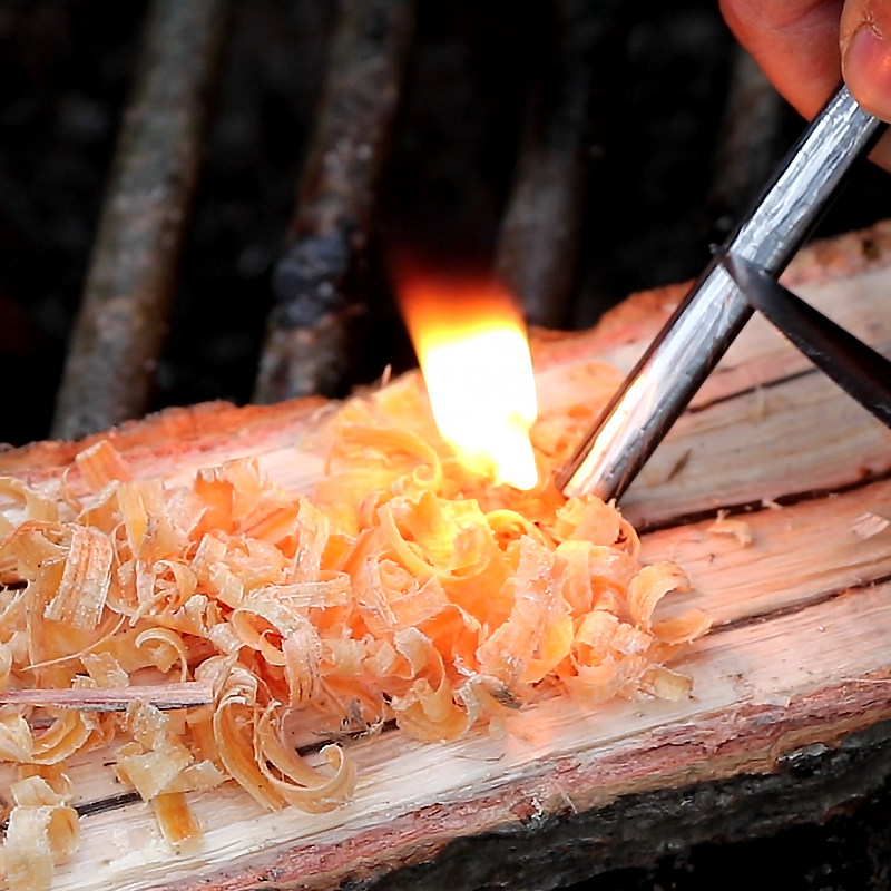 野人bushcraft 户外野营生存高油脂松明精品盒装 引火点火松明子