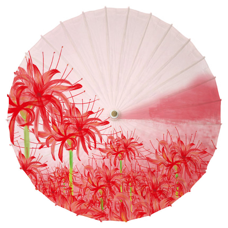 非遗舞蹈彼岸花古风桐油装饰古典油纸配饰女汉工艺伞