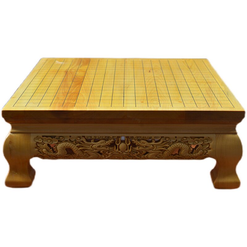 棋桌弈流实木17cm香榧木棋中式围棋棋盘雕花围棋