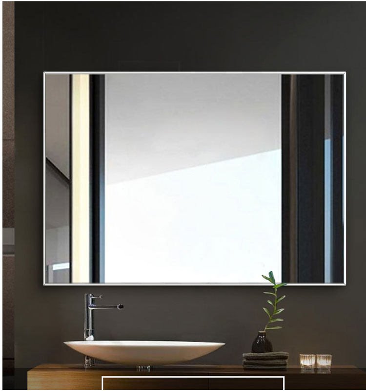 现代简约铝合金浴室镜防水卫浴镜铝框大镜子洗手间镜子防爆镜包邮