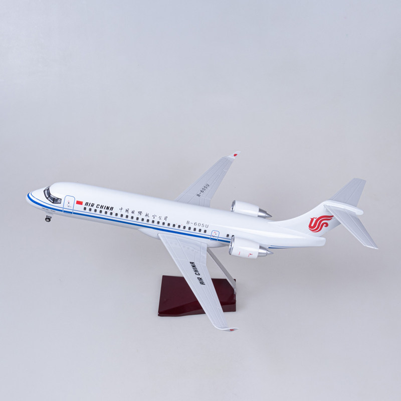 轮子带灯国际航空国航客机飞机模型商飞arj21仿真飞机模型