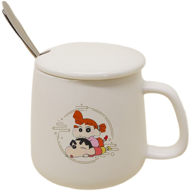 蜡笔小新周边陶瓷马克咖啡水杯动漫二次二次元元野动漫水杯