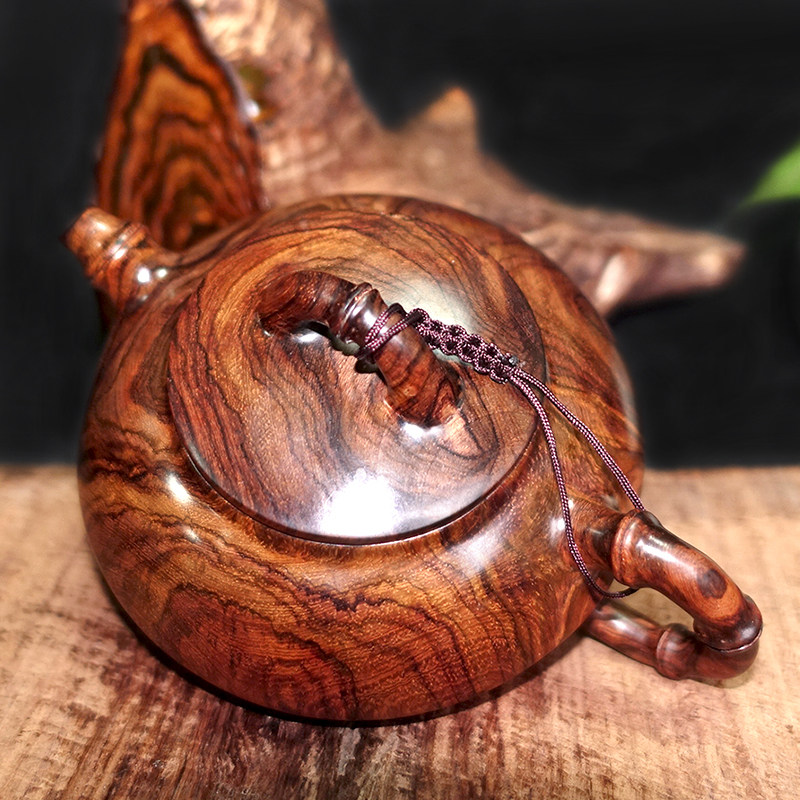 香堂海南黄花梨木料把把壶石瓢壶手把件老料紫木雕