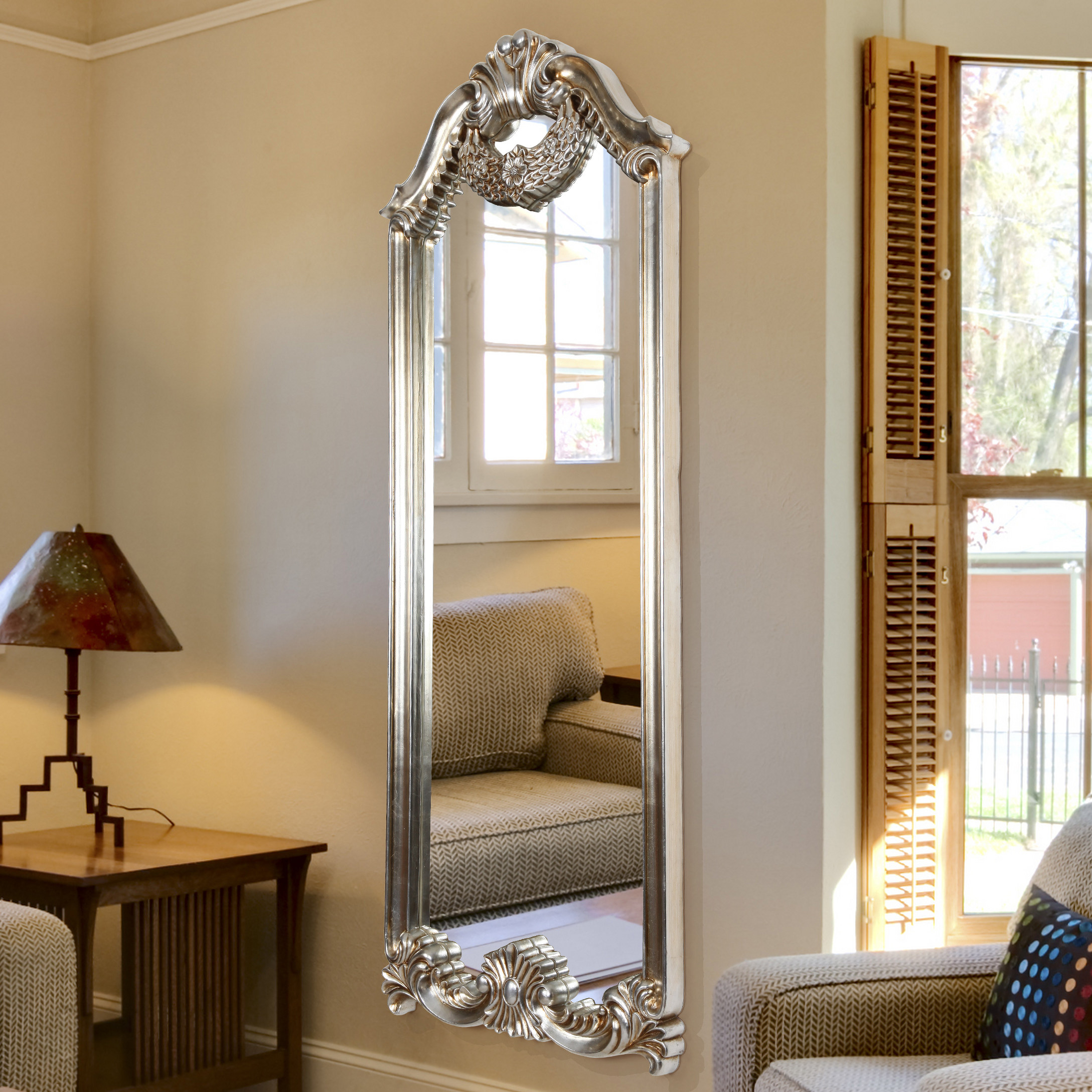 镜子欧式复古全身穿衣镜试衣落地镜挂壁镜奢华穿衣镜