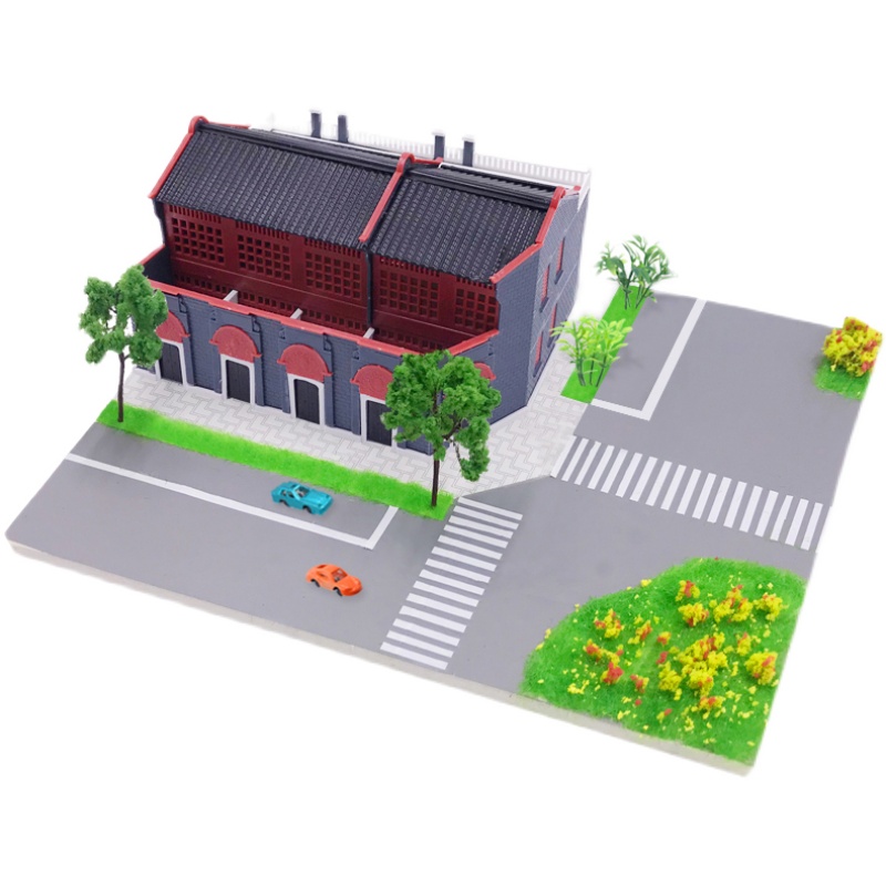 塑料仿真拼装一大会址建筑模型diy科普益智教育场景