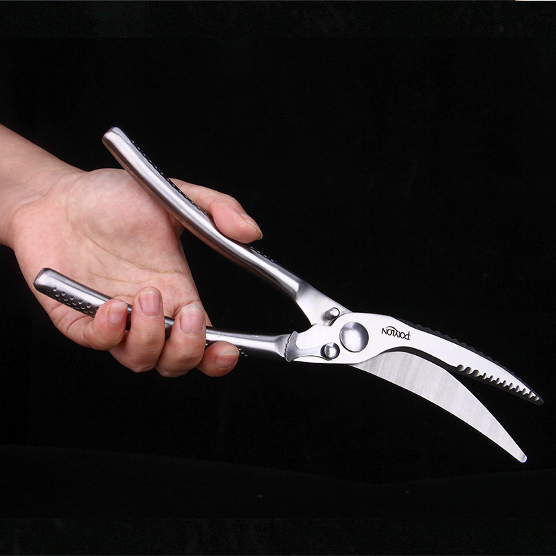 英国polylon不锈钢鸡骨刀剪家用剪鸡肉骨厨房剪刀