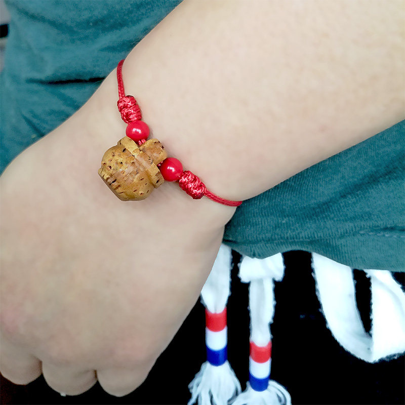 宝宝成人桃篮新生儿本命年男女孕妇桃核大人脚链手链