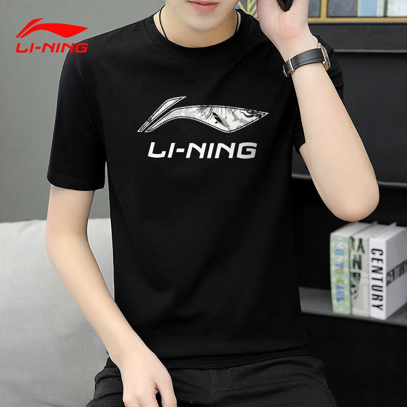 中国李宁短袖纯棉2021夏季新款潮流健身跑步运动t恤