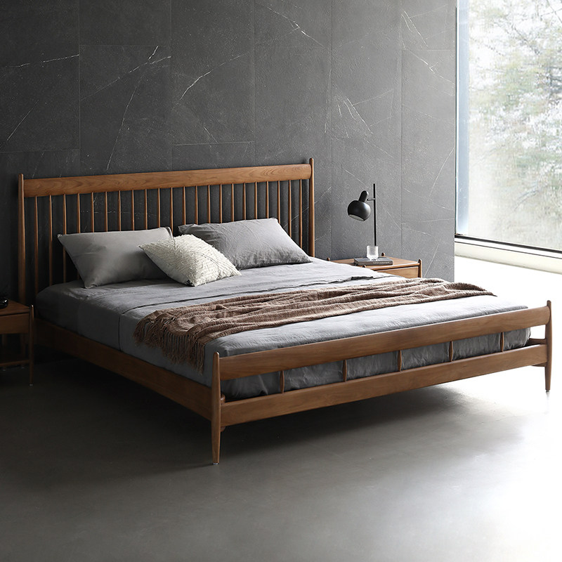 进口北欧表情norhor中古简约airdivisionavia柚木实木床