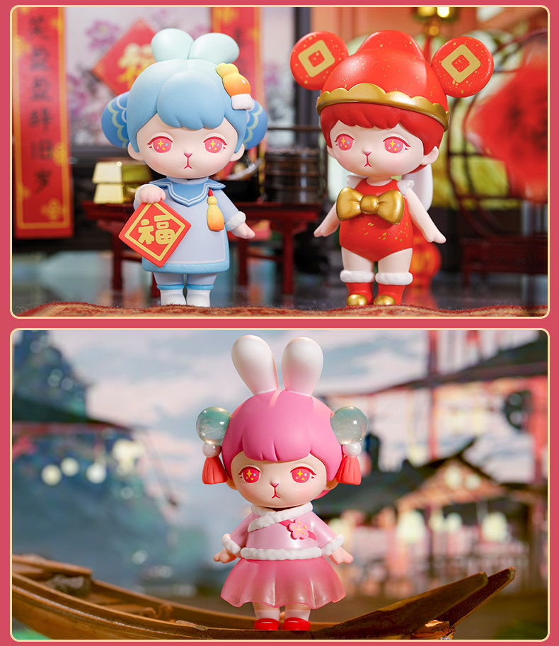 2件满99包邮popmart泡泡玛特bunny恭贺新禧新年限量系列手办潮玩盲盒