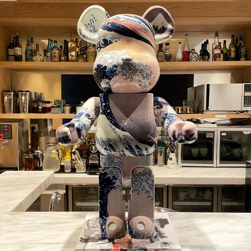 bearbrick网红暴力熊积木熊大摆摆件客厅小号小号手手办潮玩盲盒