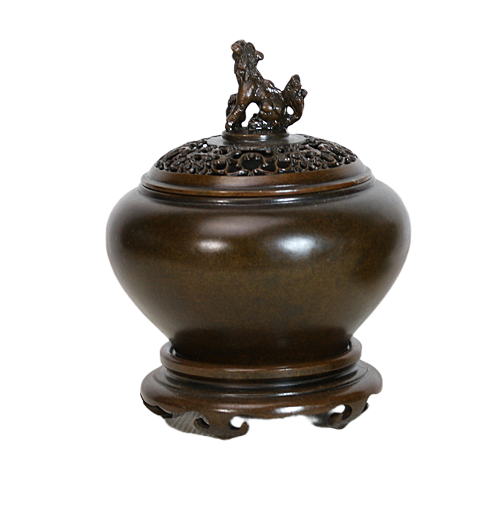 苏工带座点金嵌金钵盂炉宣德炉熏炉铜香炉香道文玩文房