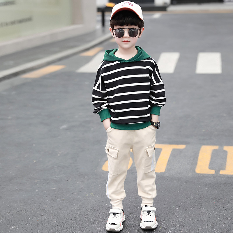 1米卫衣长裤衣服学生14岁小男孩少年秋天儿童套装