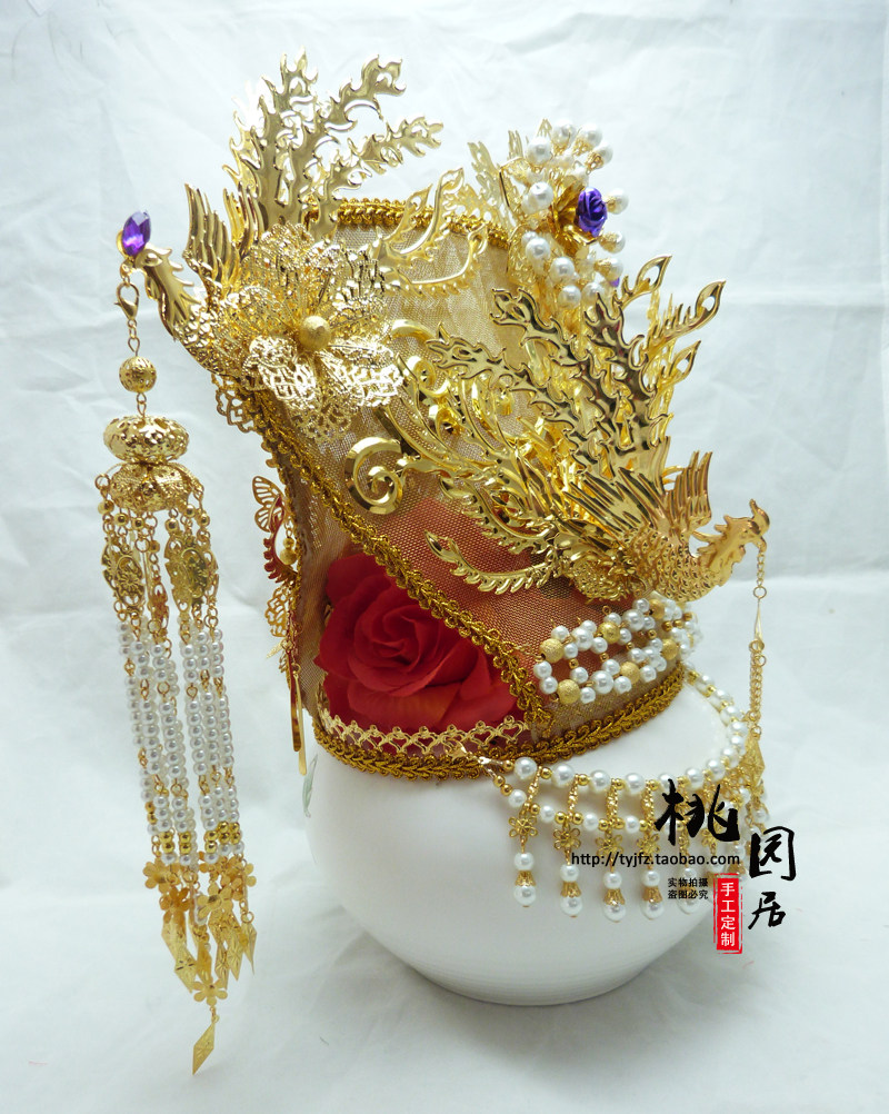 【铁质】剧锦绣未央李未央古装皇后霸气贵妃唐嫣古典凤冠流苏步摇