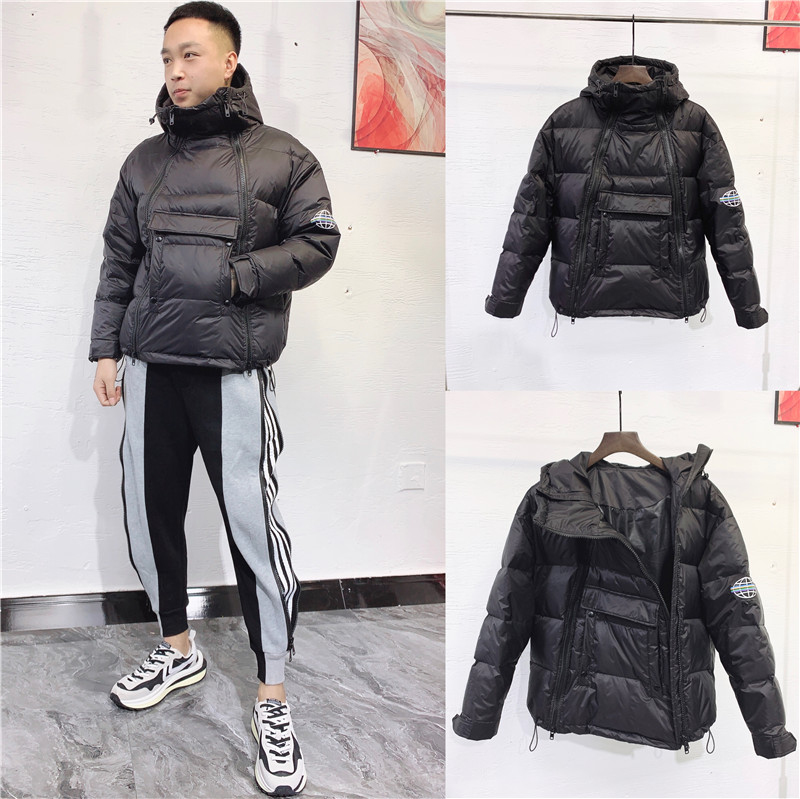 2021年黑色情侣款羽绒服男宽松加大码冬季外套短款ins潮牌面包服