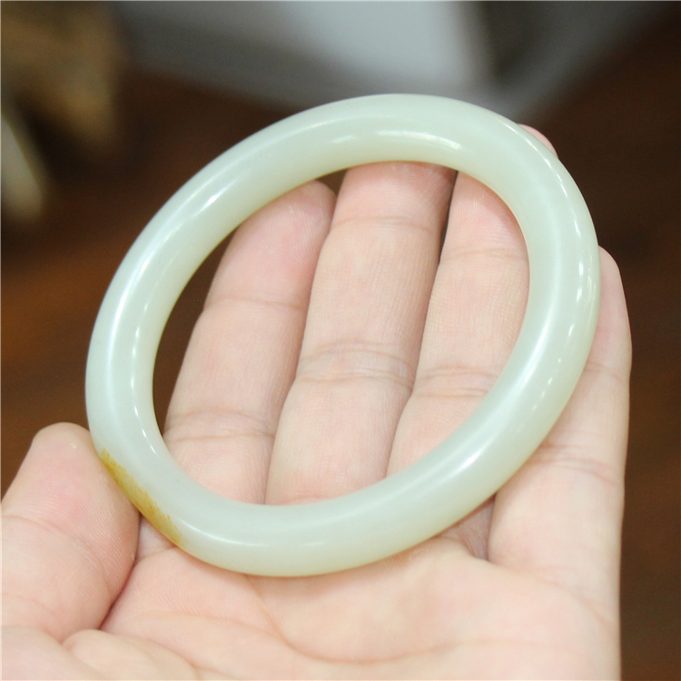 和田小石头白玉籽料手镯圆条圈口xx07手饰