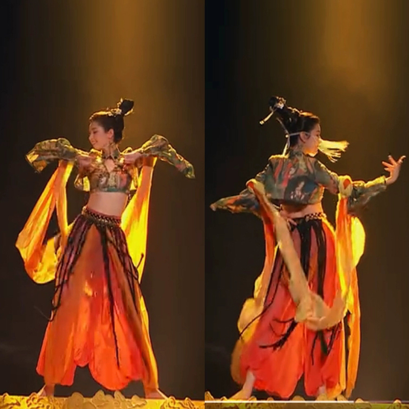 哈尼克孜同款敦煌飞天仙女舞蹈演出服装西域风情古装汉服摄影衣服