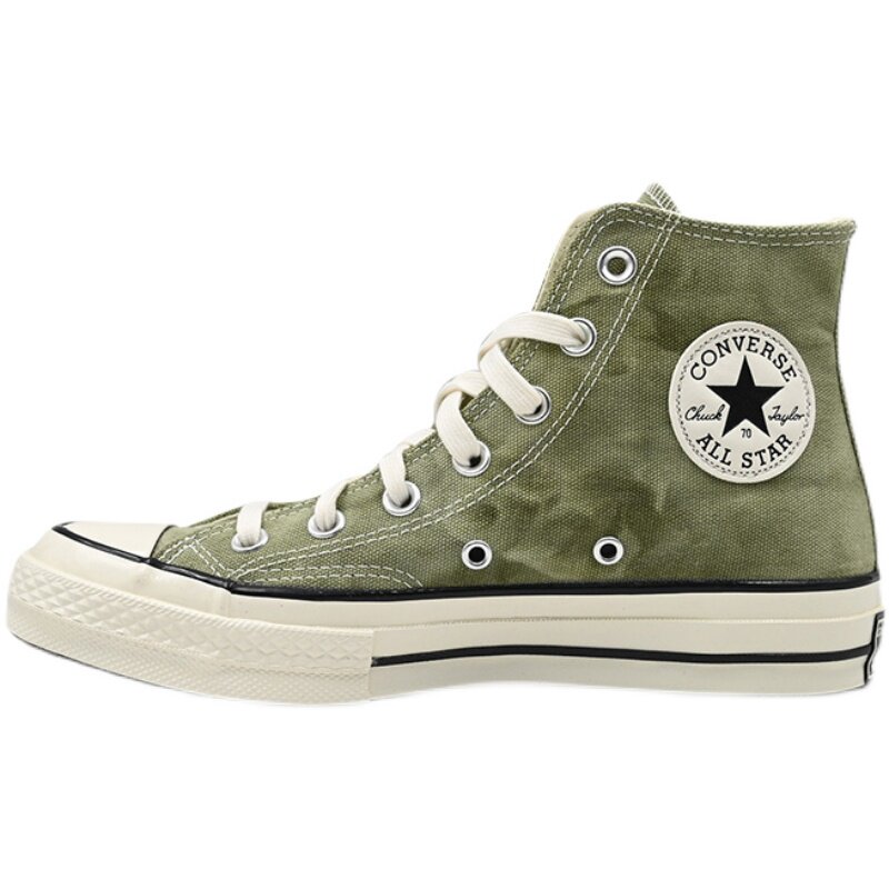 converse匡威新款浅灰扎染高帮系带休闲帆布布鞋运动休闲鞋