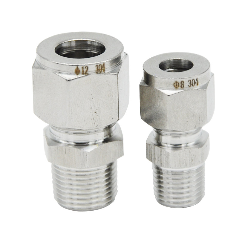 304不锈钢单双卡套式管接头/螺纹直通终端/铜管气源管仪表管/快速