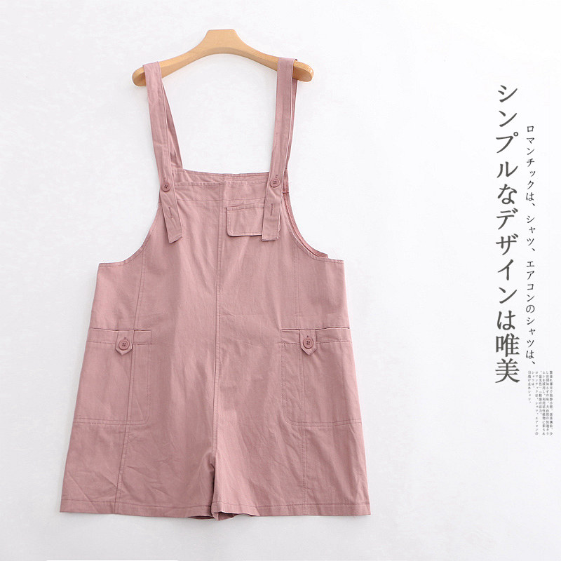 n29女士背带夏季新款韩版纯色棉质阔版学生休闲裤