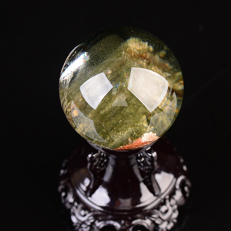 摆件幽灵水晶金字塔财运异象聚宝盆家居风水摆件