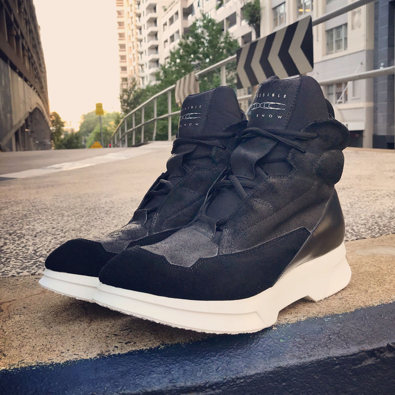 奈瑟高帮鞋男嘻哈鞋潮夏季高邦鞋男韩版增高鞋小白鞋男高帮运动鞋