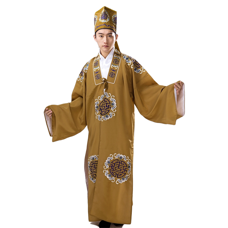 员外老爷戏剧表演新款2022老旦绣花祝寿宴会老生汉服