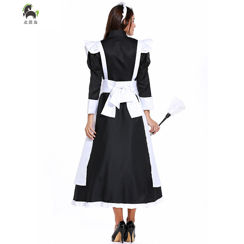 德国佣人服黑白色长裙男女同款法国女仆装英国风电影角色管家服