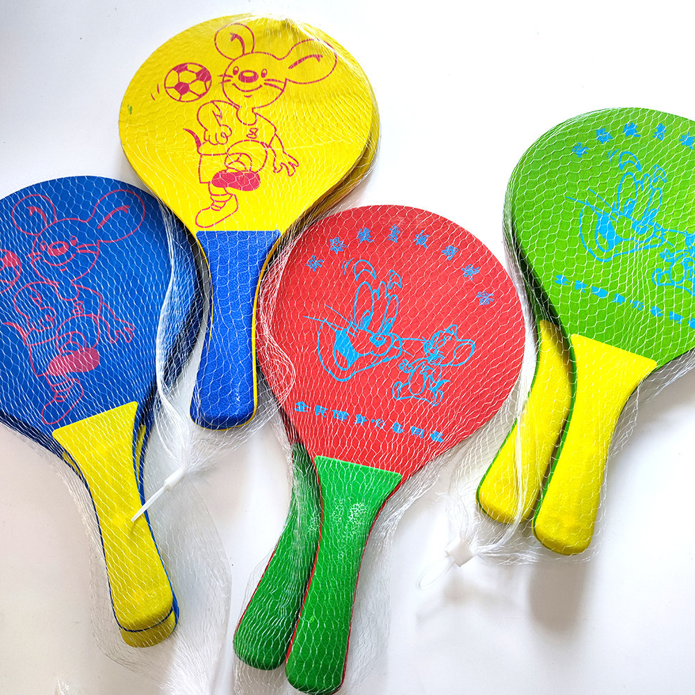 羽板球拍沙滩拍板羽拍三毛球羽板拍送球杨木板羽球拍